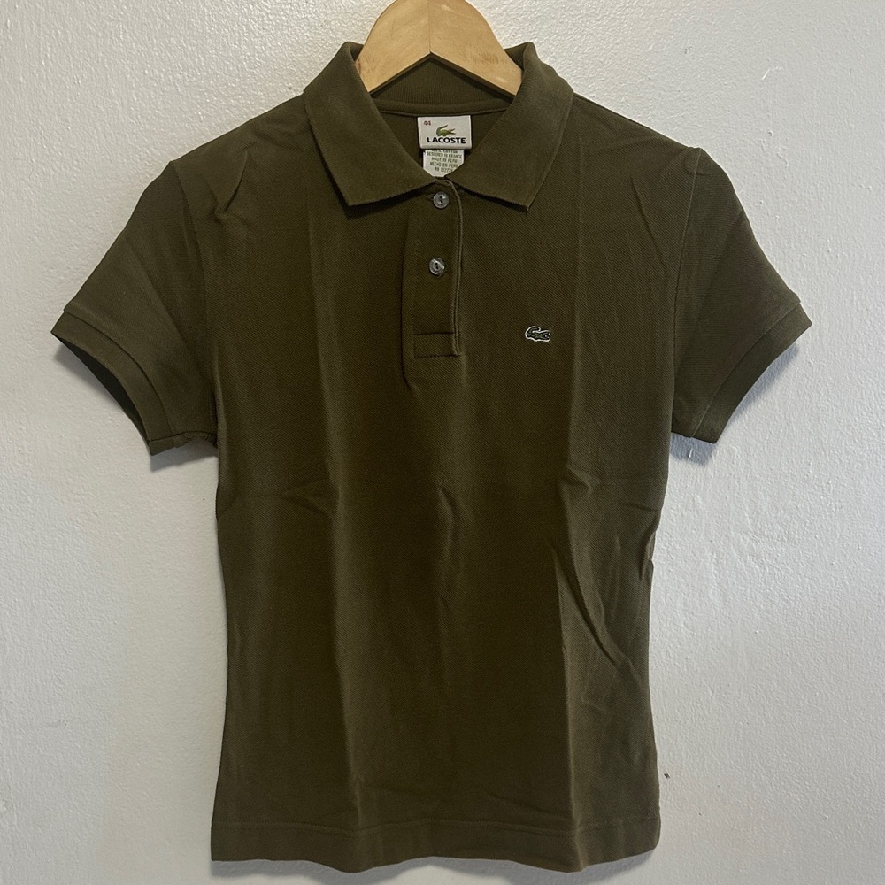 Lacoste Men's Dark Green Polo Shirt size 44 Junior size